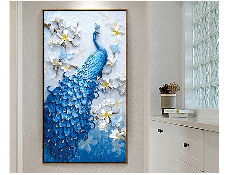 Peacock Mosaic 5D Diamond Painting Kit 30x50cm