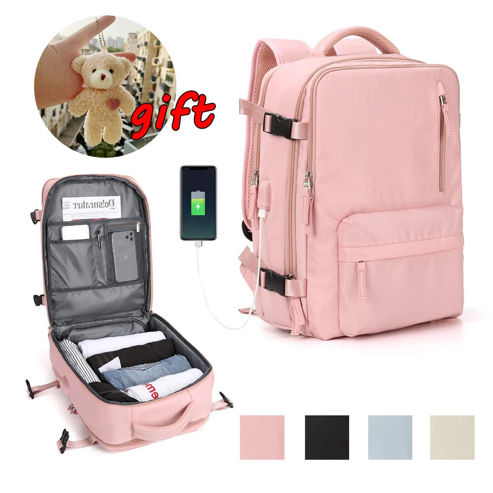 Large Travel Backpack With Trolley Sleeve Anti-Theft Pocket