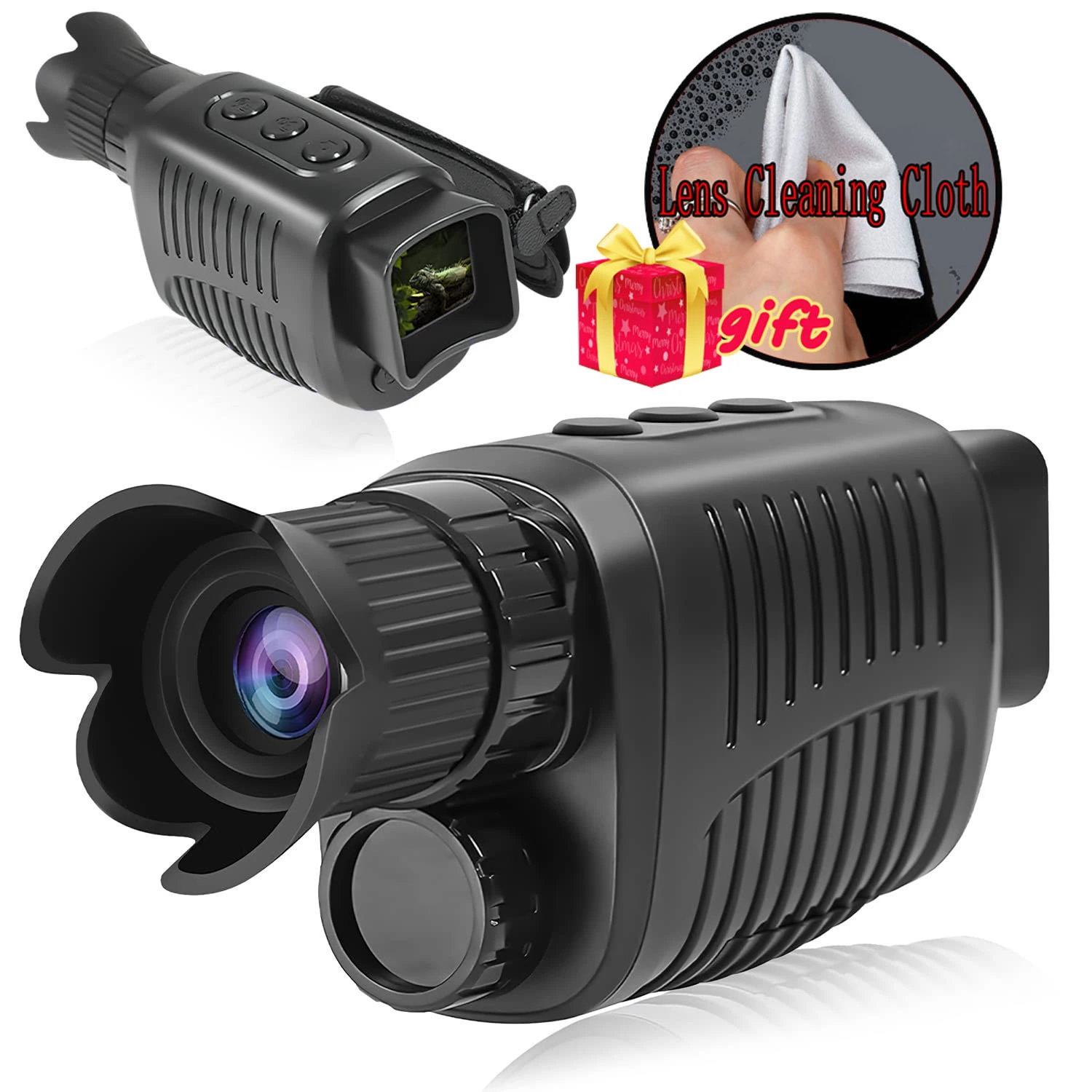 Night Vision Binoculars, Digital Binoculars+Lens Cloth