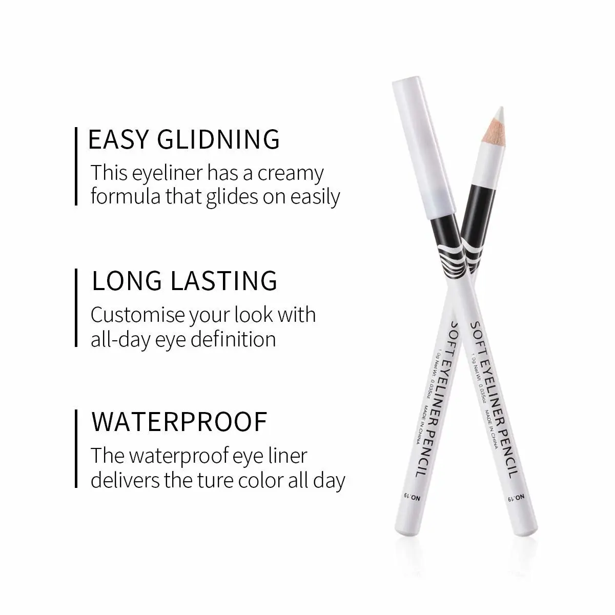 12PCS White Eyeliner Eyeliner Makeup Brow Tint Pen