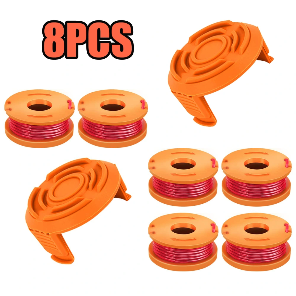 8 Pcs WA0010 Replacement Trimmer Spool for Worx