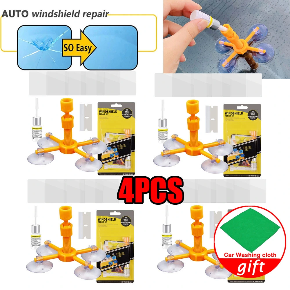 4 Kit Auto Glass Windscreen Repair Tool DIY Kits