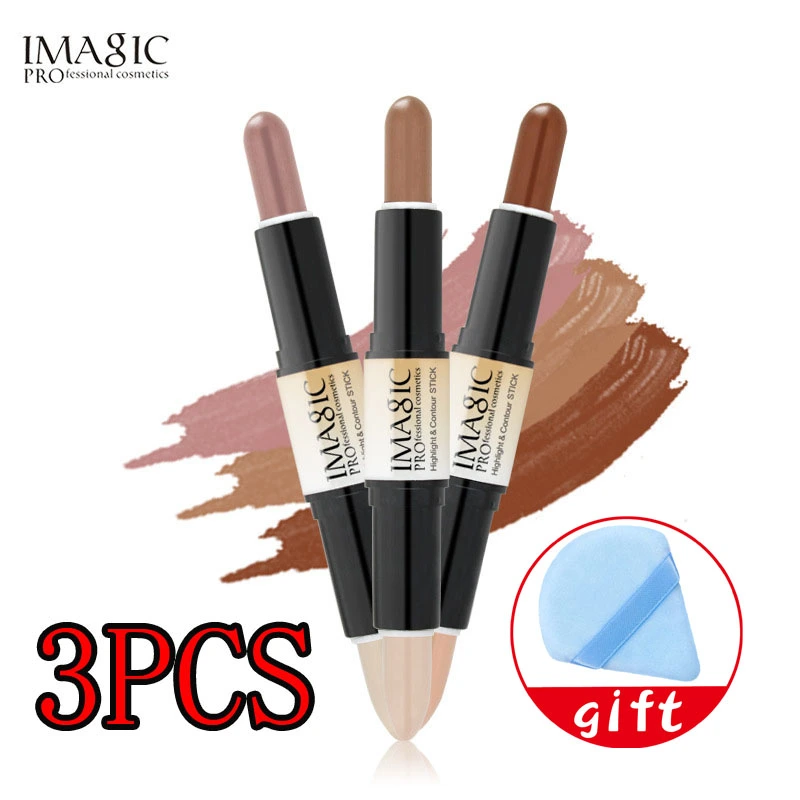 3PCS V face Dual-headed Face Highlighter Makeup+Gift