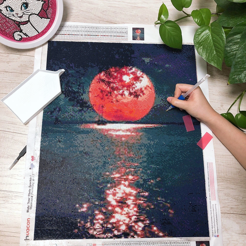 Moon Diamond Painting Full Square Drill Cross Stitch