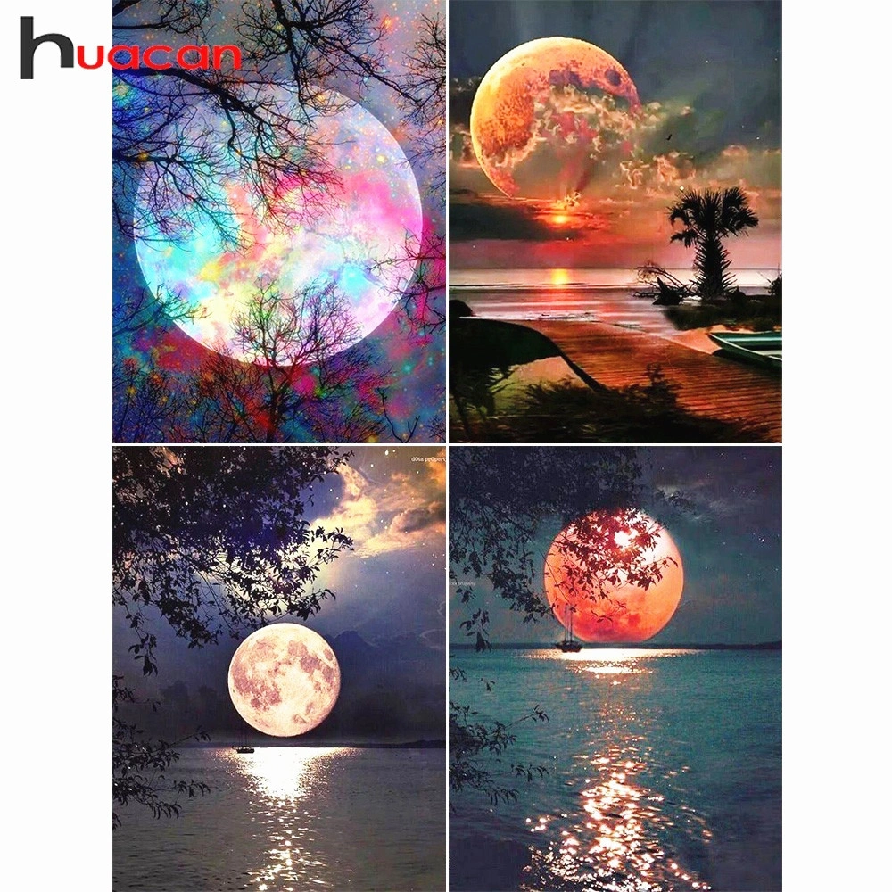 Moon Rhinestones Pictures Diamond Embroidery