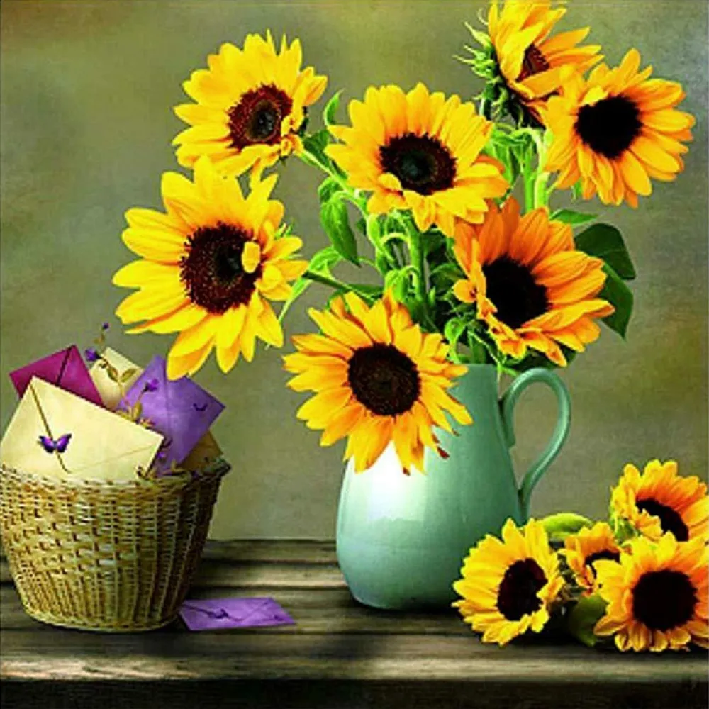 Diamond Painting Full Square Flowers Picture Art Kit