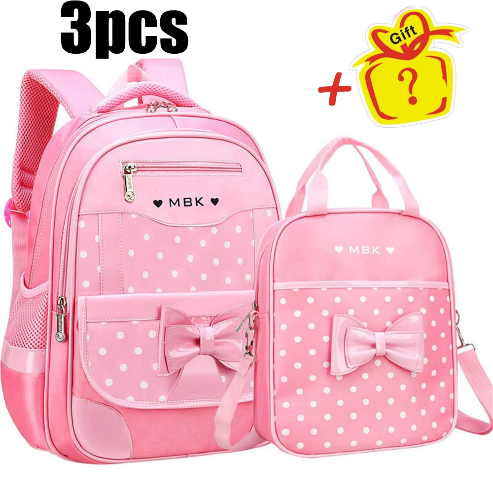 3 Pcs Girls Kawaii Backpack Lunch Bag+Gift