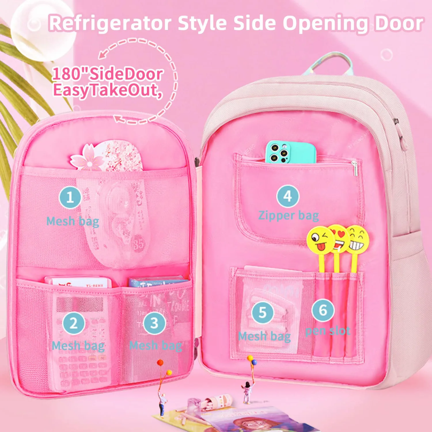 Large Capacity School Backpack for Girls 24L