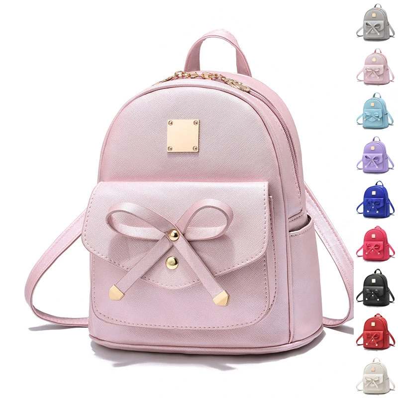 Elegant Bow Ladies Backpack Small Size