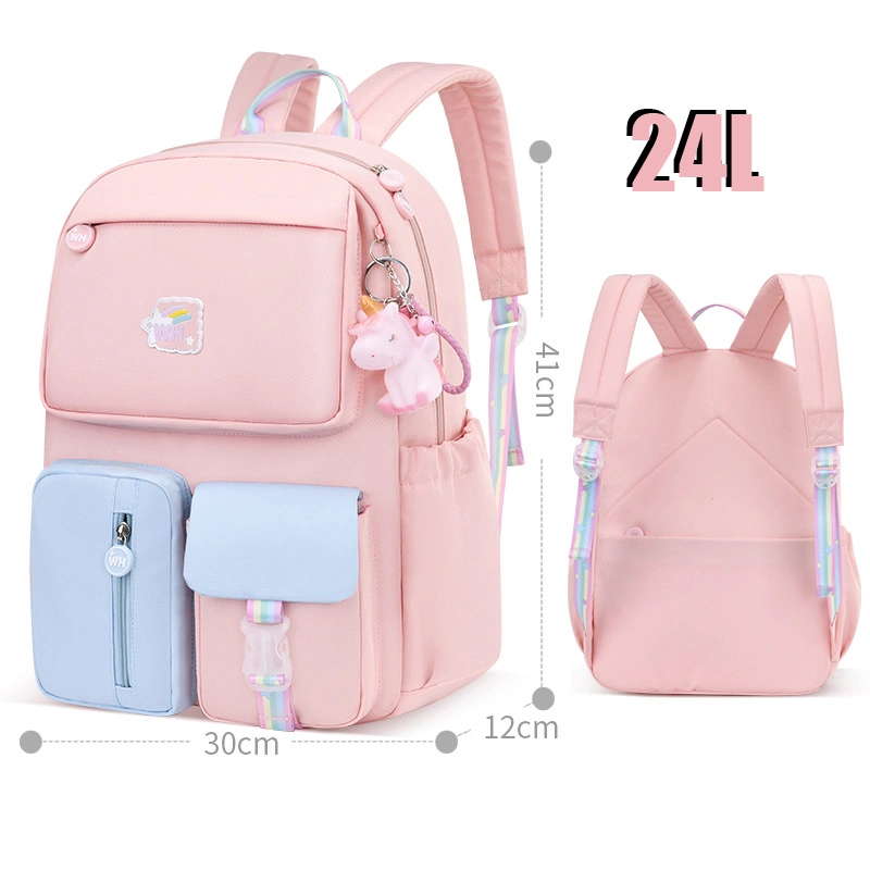 Unicorn Student School Backpack for Boys Girls 24L