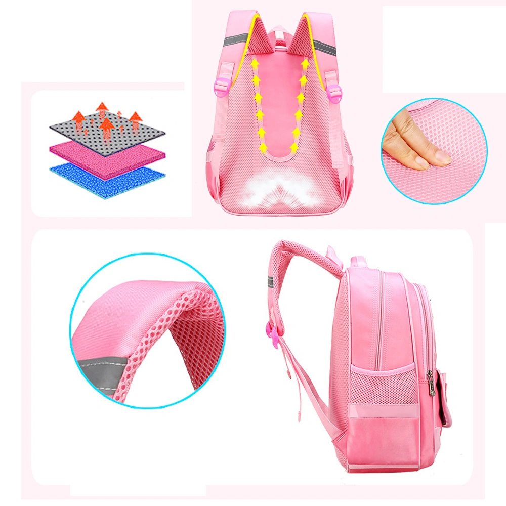 3 Pcs Princess Student School Backpack Lunch Bag+Gift