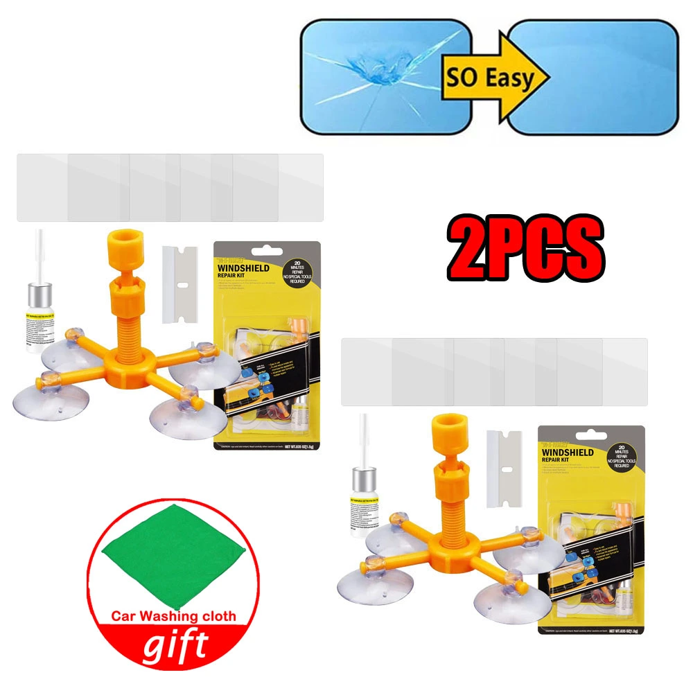 2 Kit Car Glass Scratch Windscreen Crack Repair Tools