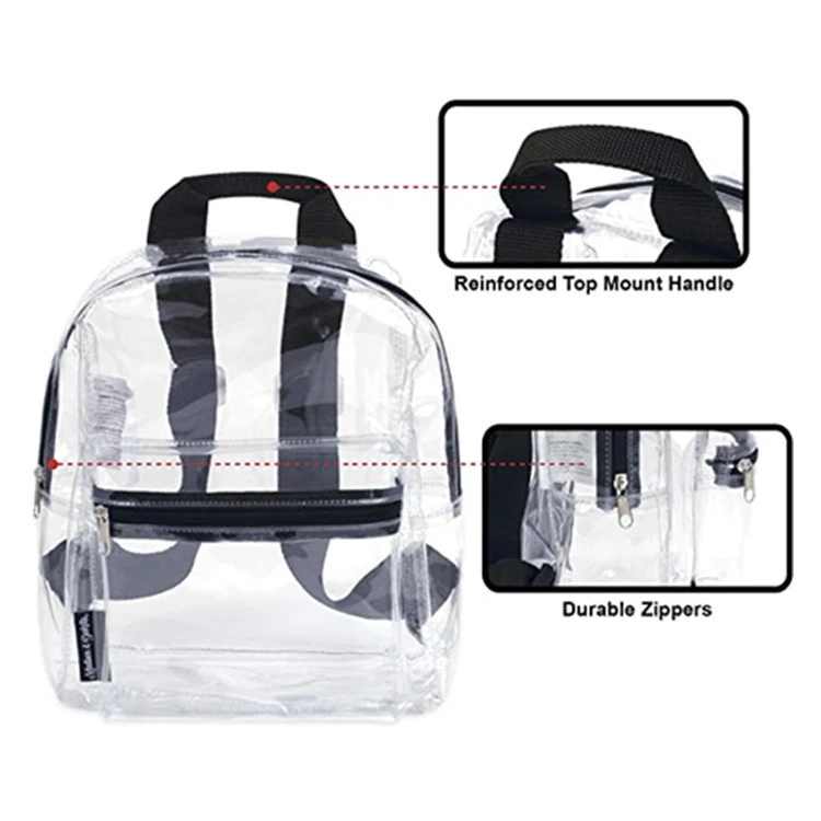 PVC transparent backpack Clear Backpack Bag Mini Backpack