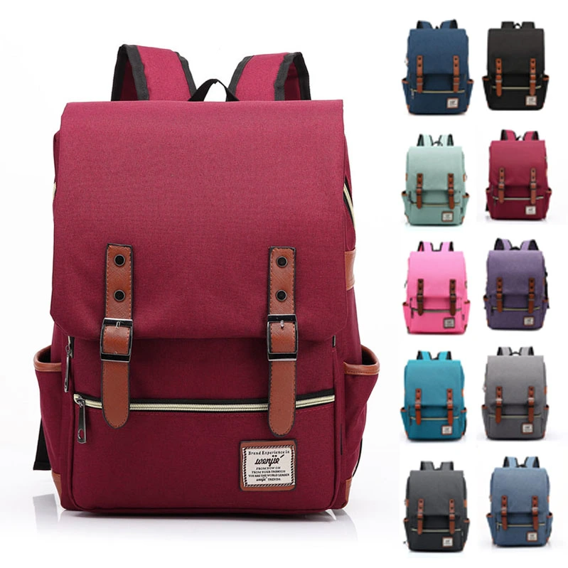 Canvas Anti-Theft Backpack With Computer Bag