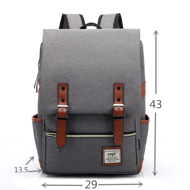 Canvas Anti-Theft Backpack With Computer Bag