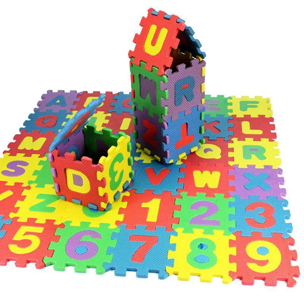 36Pcs/Set Child Kids Novelty Alphabet Number EVA Foam Puzzle Learning Mats Toy