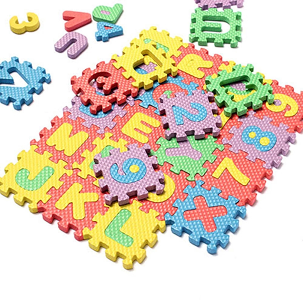 36 Pcs/Set Child Kids Novelty Alphabet Number EVA Puzzle Foam Teaching Mats Toy