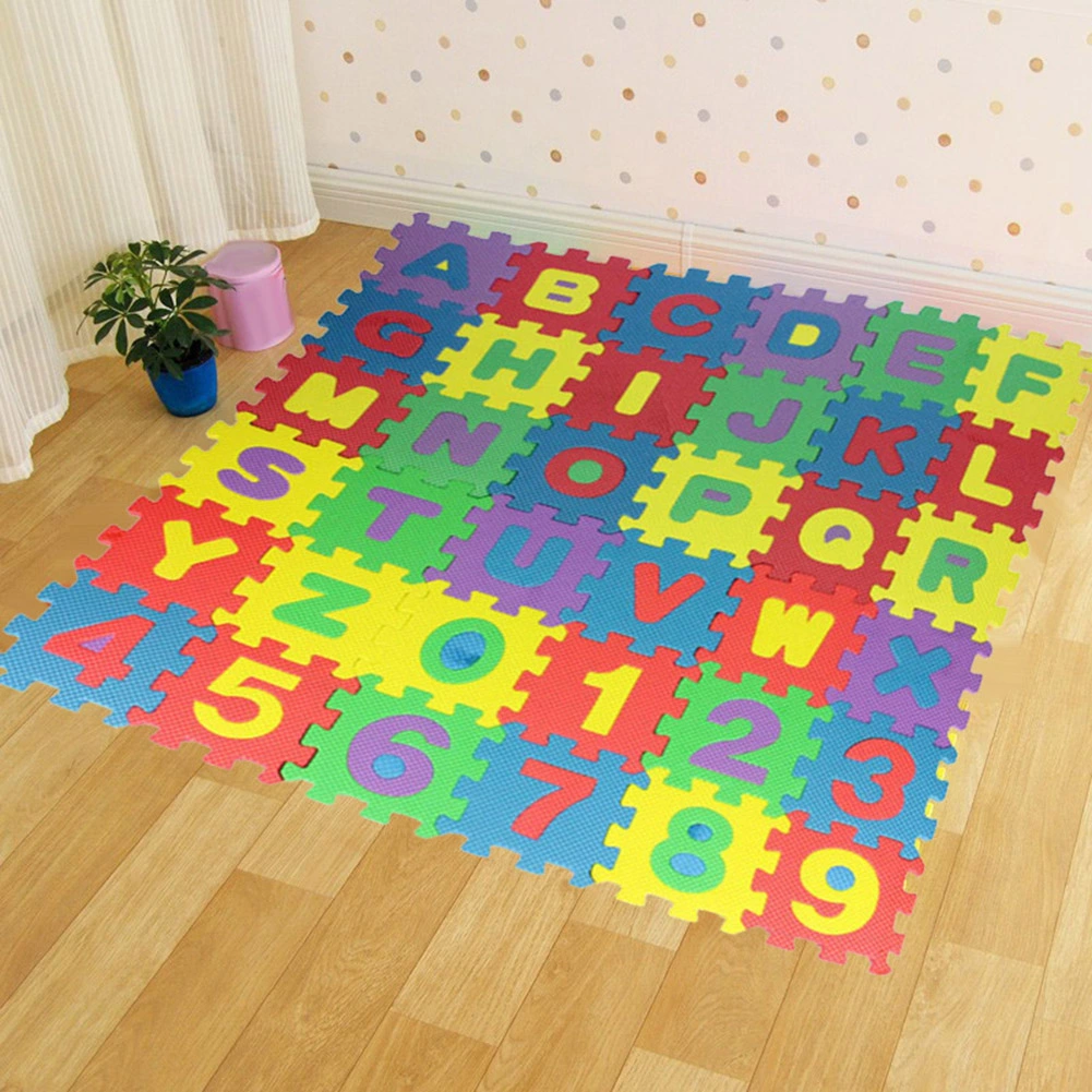 36Pcs Children Letter Numbers Puzzle Crawling Foam Floor Mat Rug Education Toy
