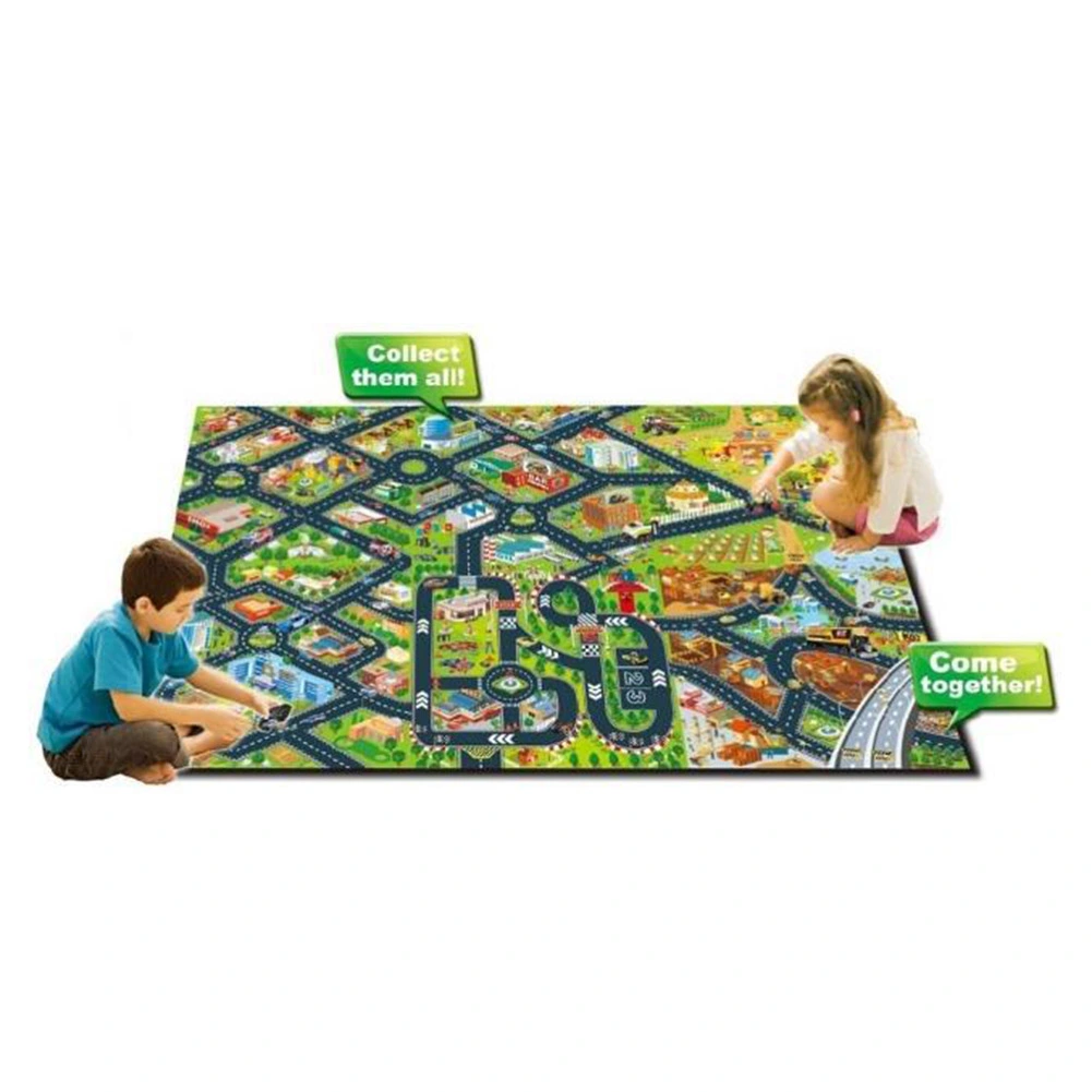 80x70cm City Traffic Layout Non-woven Cloth Baby Carpet Crawling Mat Play Rug