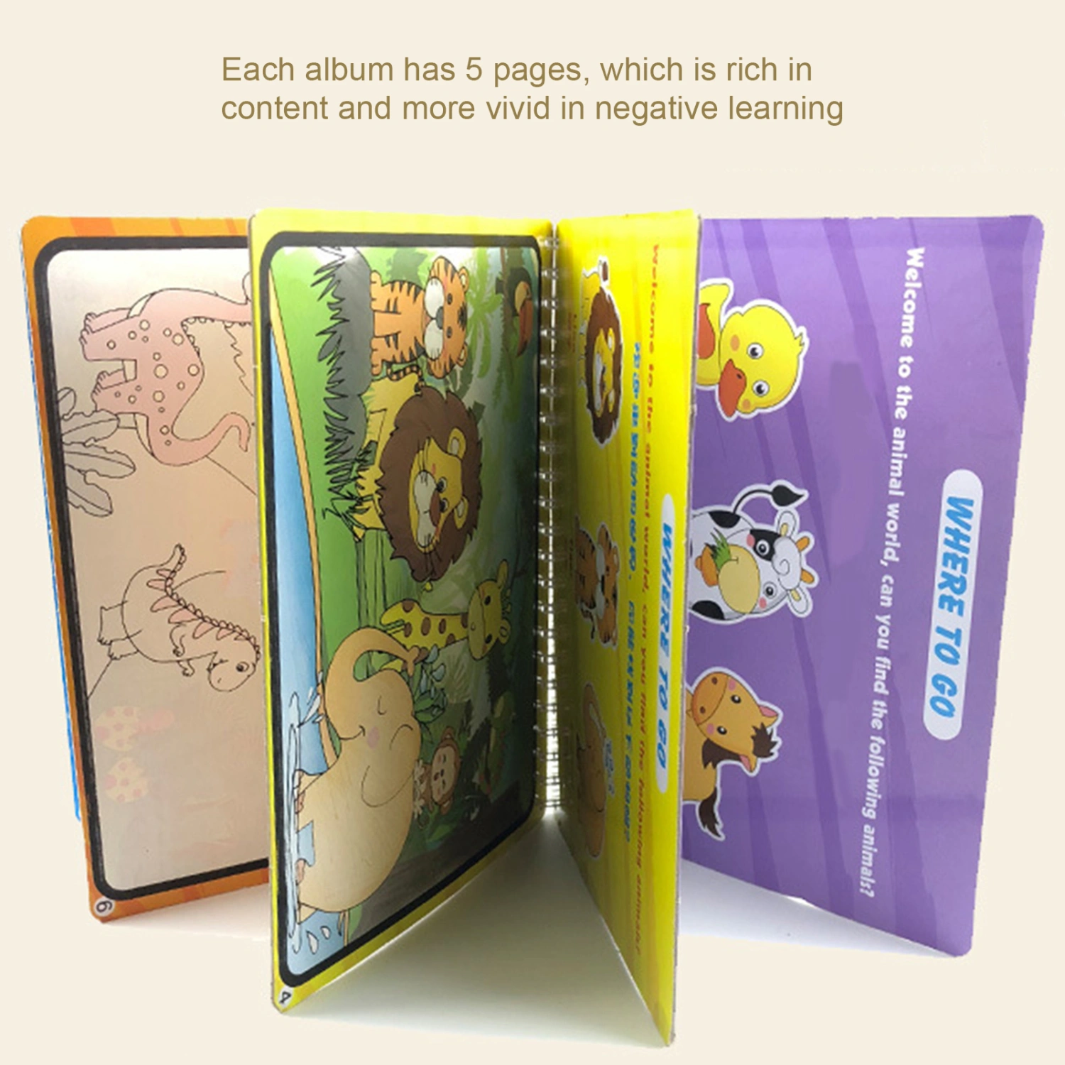 Color Changing Kids Drawing Book Ergonomic Paper Magical Water Coloring Painting Book for Child