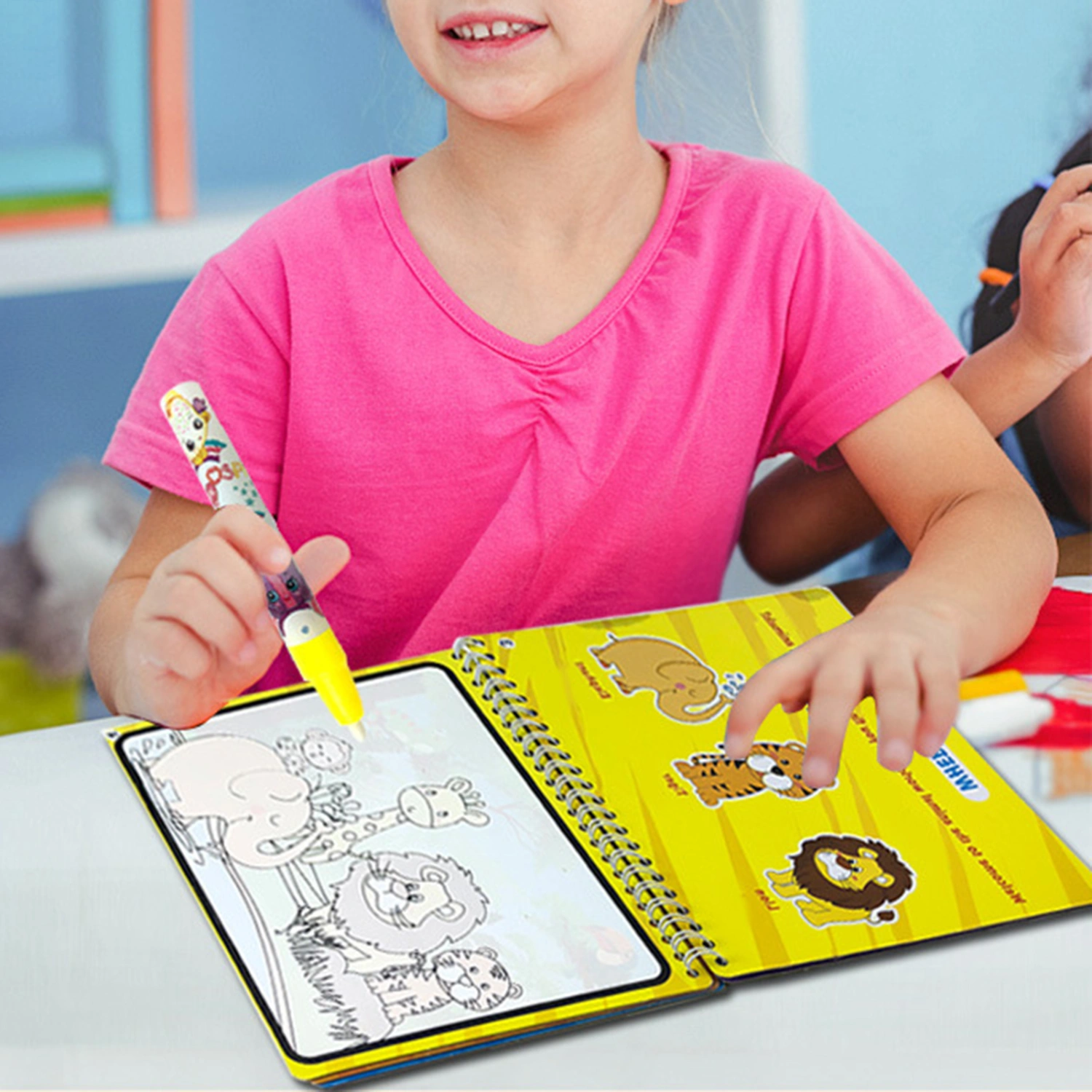 Color Changing Kids Drawing Book Ergonomic Paper Magical Water Coloring Painting Book for Child