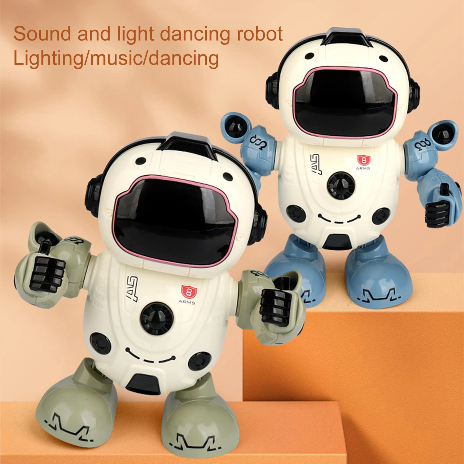 Dance Robot Musical Smart Electric Walking Dancing Robot Toys with Music Light Gift for Kids