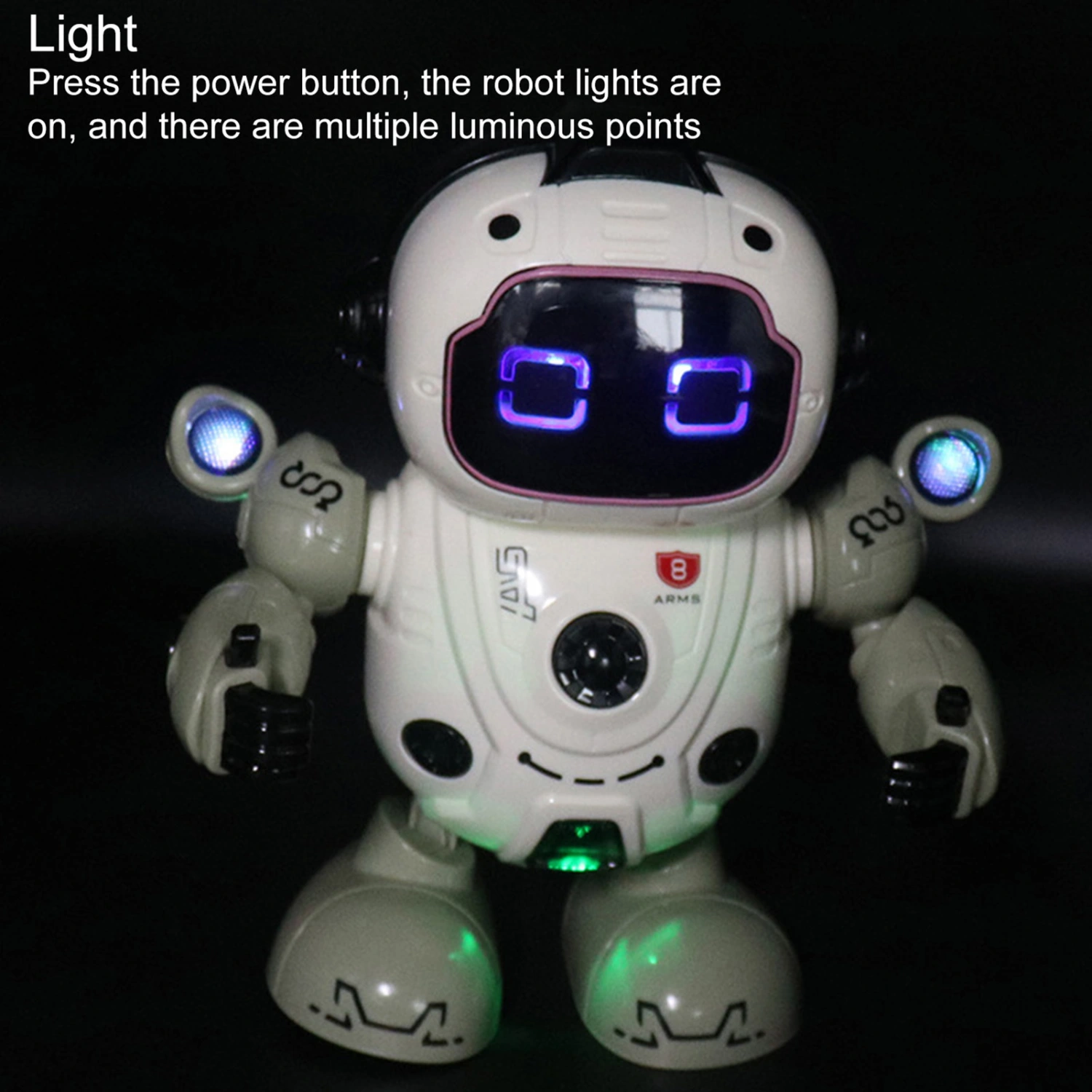 Dance Robot Musical Smart Electric Walking Dancing Robot Toys with Music Light Gift for Kids