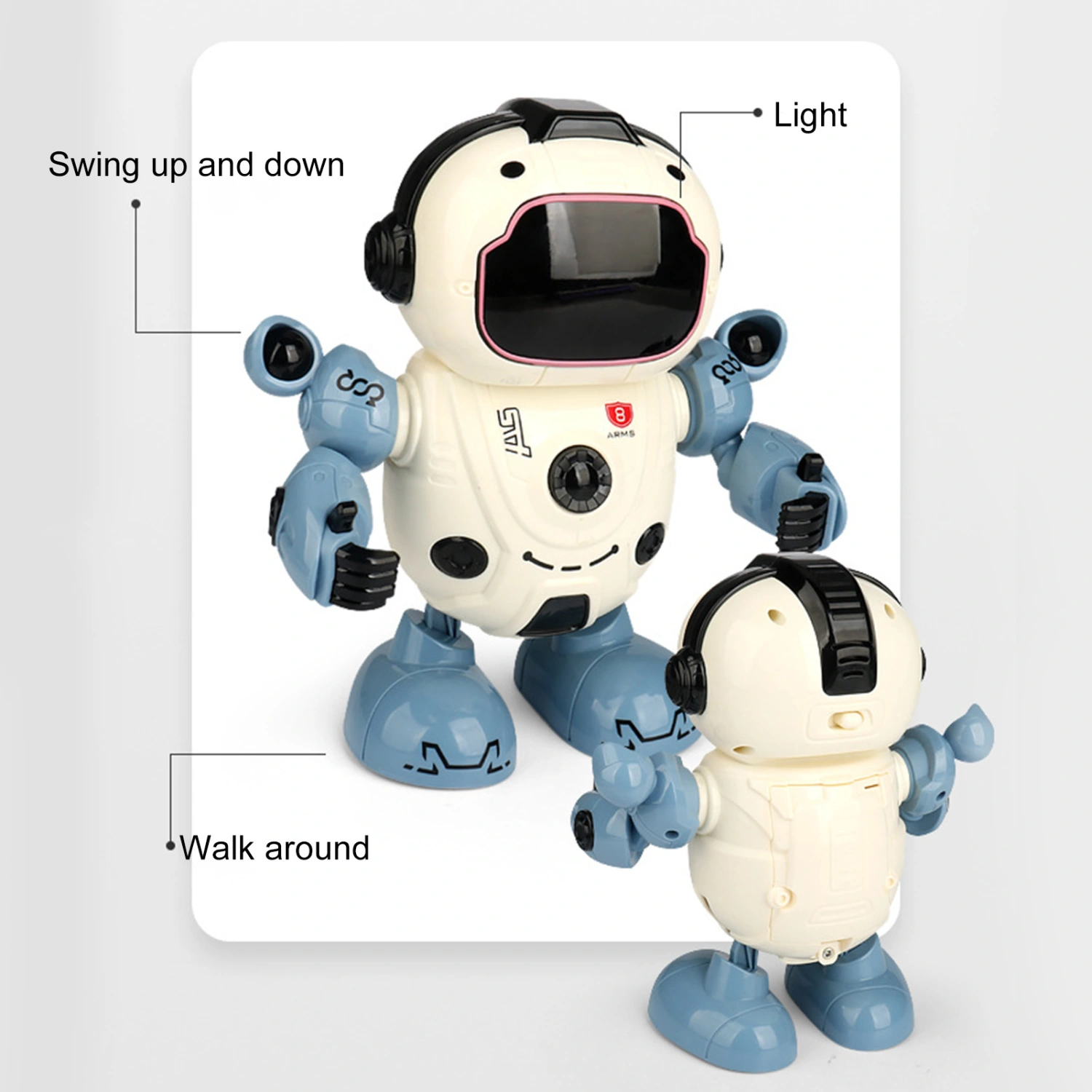 Dance Robot Musical Smart Electric Walking Dancing Robot Toys with Music Light Gift for Kids
