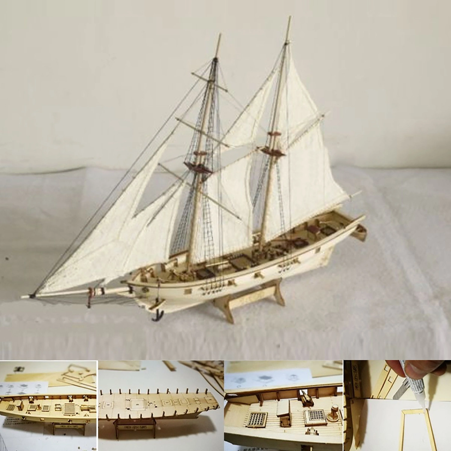Toy Classic Educational Wood Assembling Building Kits Ship for Birthday
