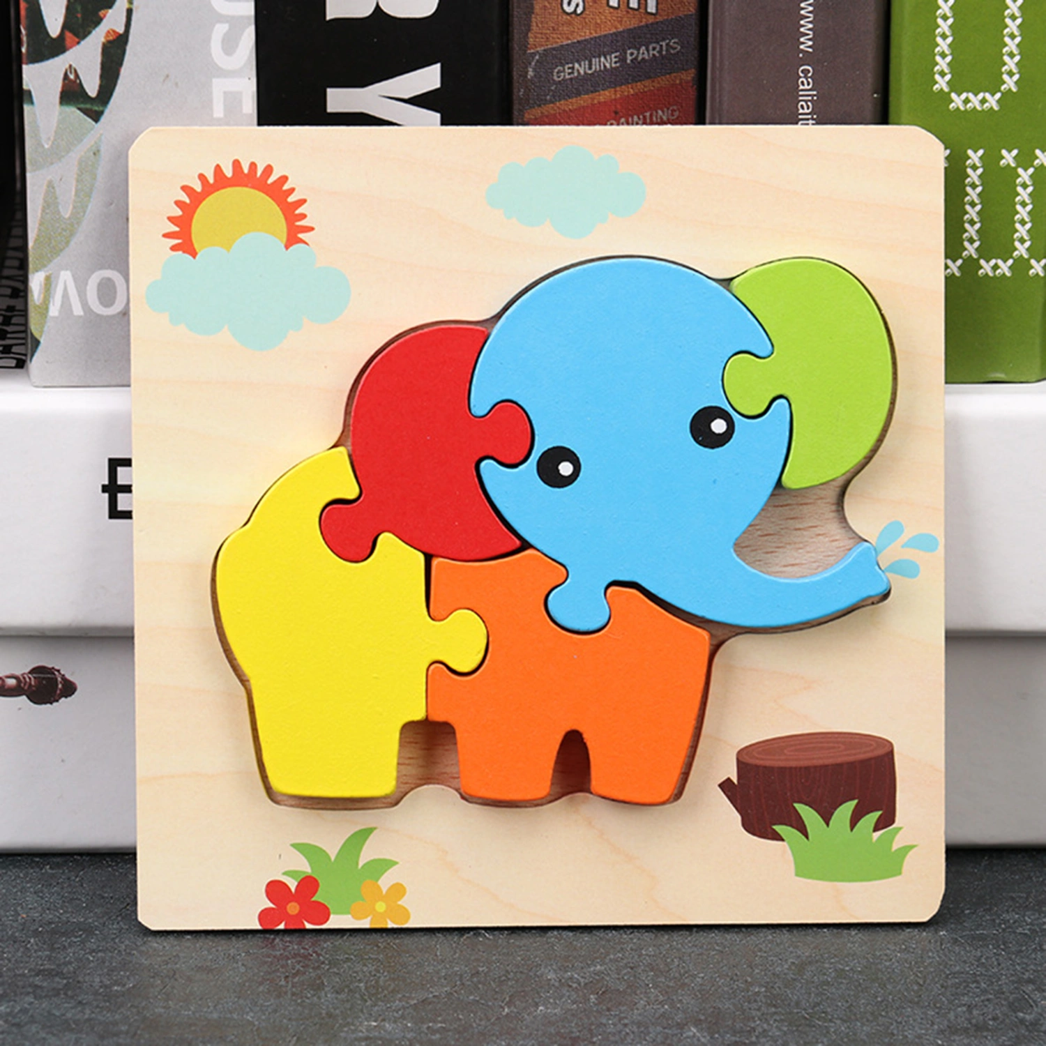 Building Block Toys Three-dimensional Intellectual Development Fall Resistant DIY Assembling Animal Train Puzzles Toy Early Education Toys