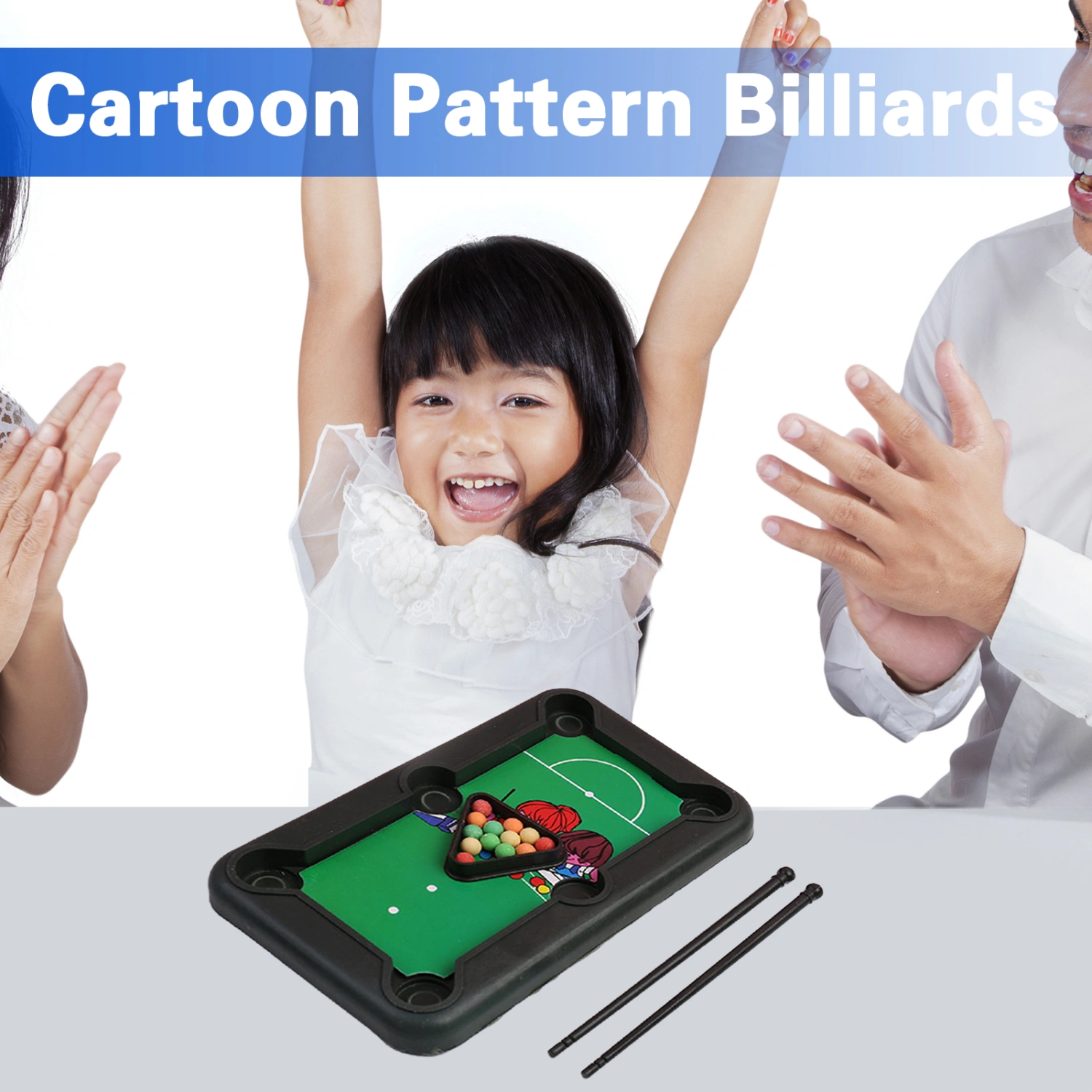 Mini Desktop Billiards Game Stress Relief Develop Hand-Eye Coordination Easy to Carry Billiards Table Toys Home Toys