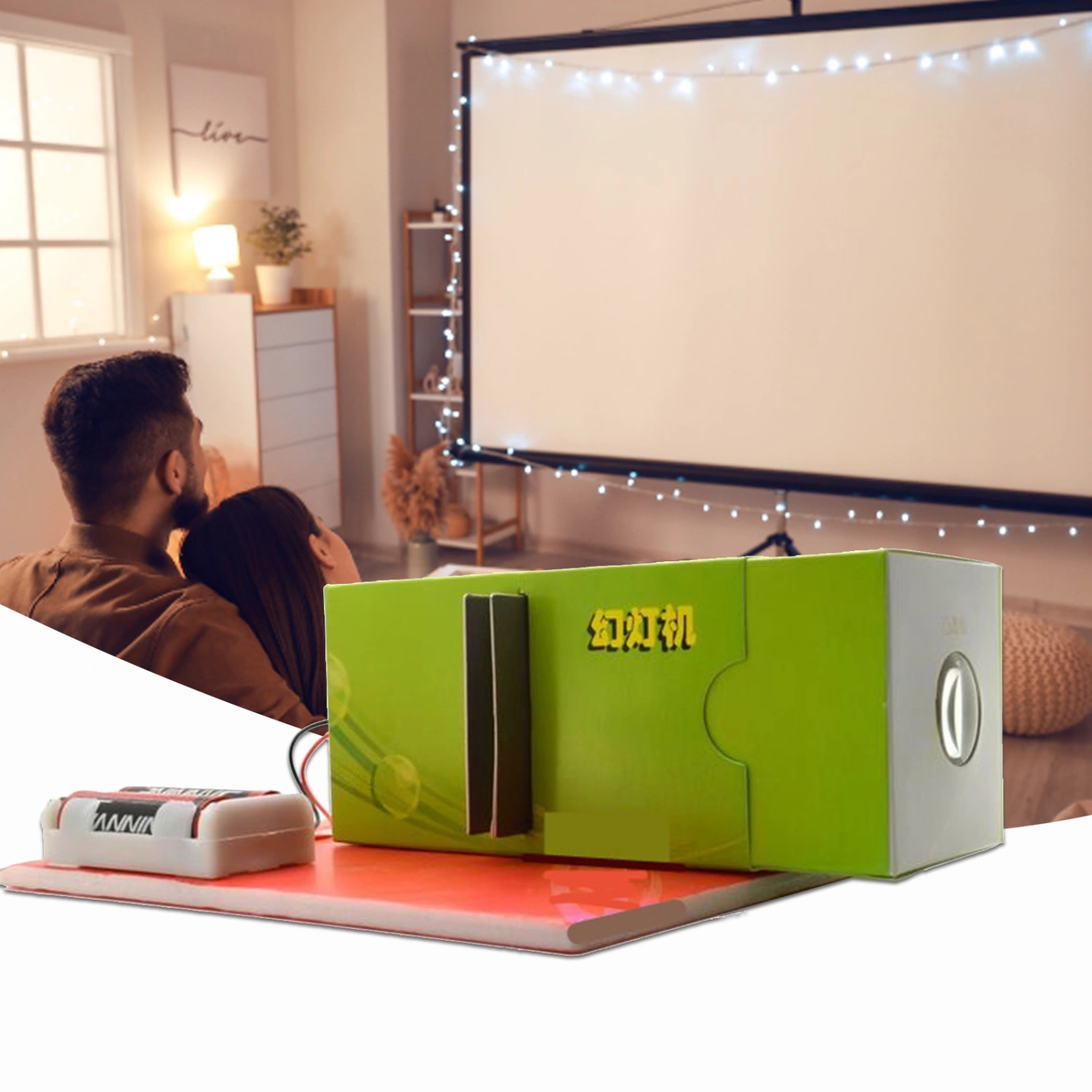 Assembly Projector Eco-Friendly Cardboard Multifunction Wood DIY Experiment Science Slide Projector for Kids