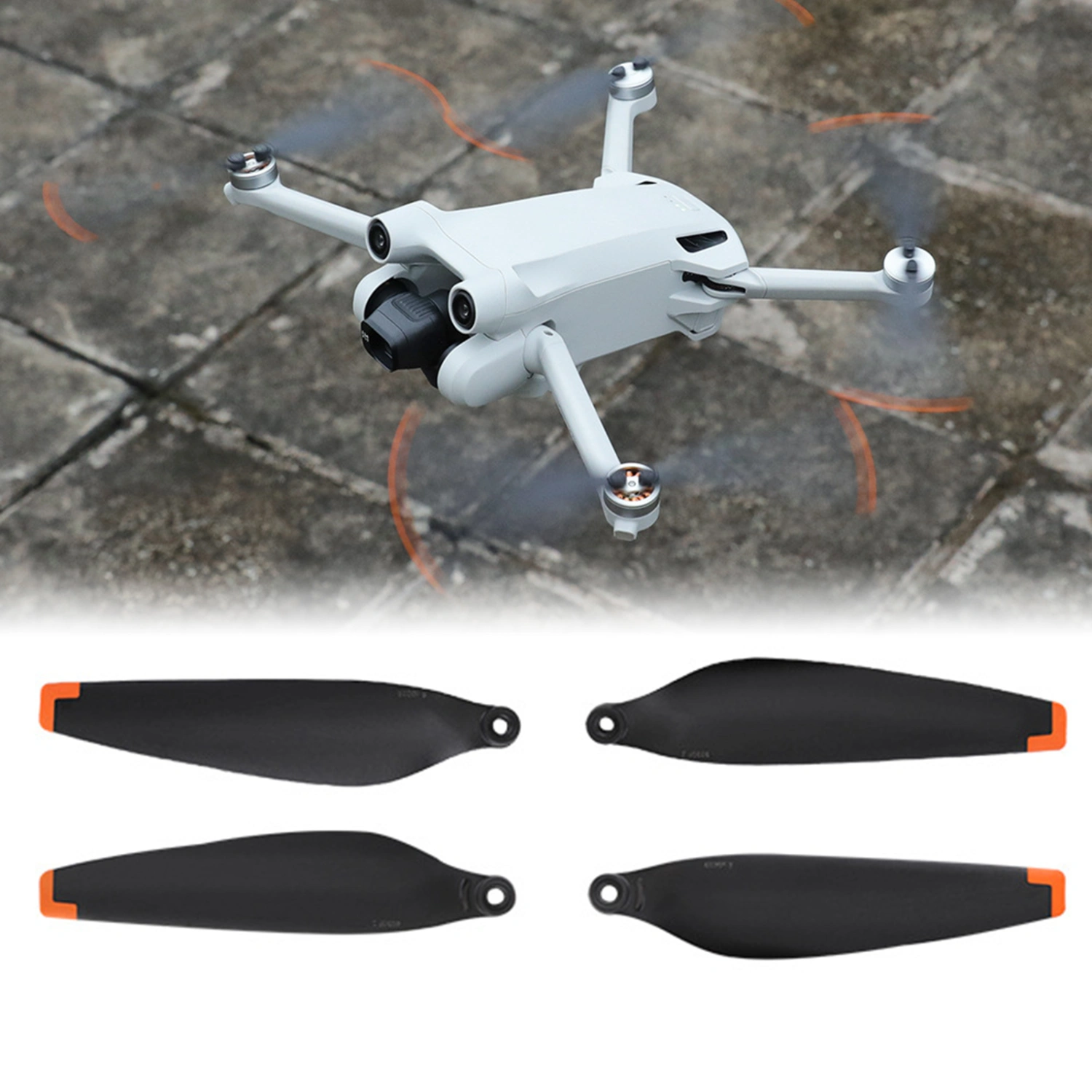 1 Set Drone Propeller Quick-Release Low-Noise Ultra-Light Anti-Deform Long Lasting Replace Propeller Plastic Drone Propeller Blades Spare Parts Replacement Set for DJI Mini 3Pro