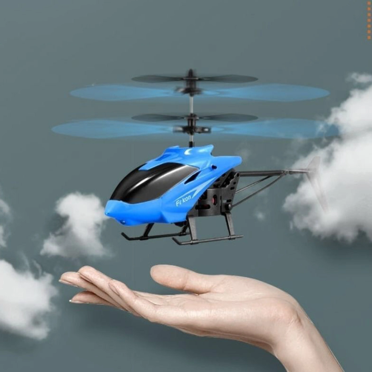 1 Set RC Aircraft Toy with Bright Light Gesture Infrared Sensor Anti-collision Rechargeable Simulation Model Toy Anti-interference Remote Control Airplane Mini 2CH Helicopter Toy Children Toy