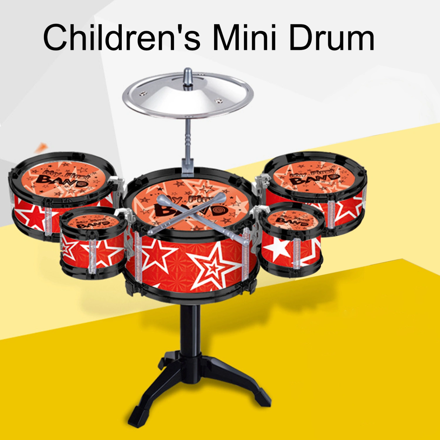 Drum Set Novelty Hand-eye Coordination Plastic Children Combination Jazz Drum for Playmate