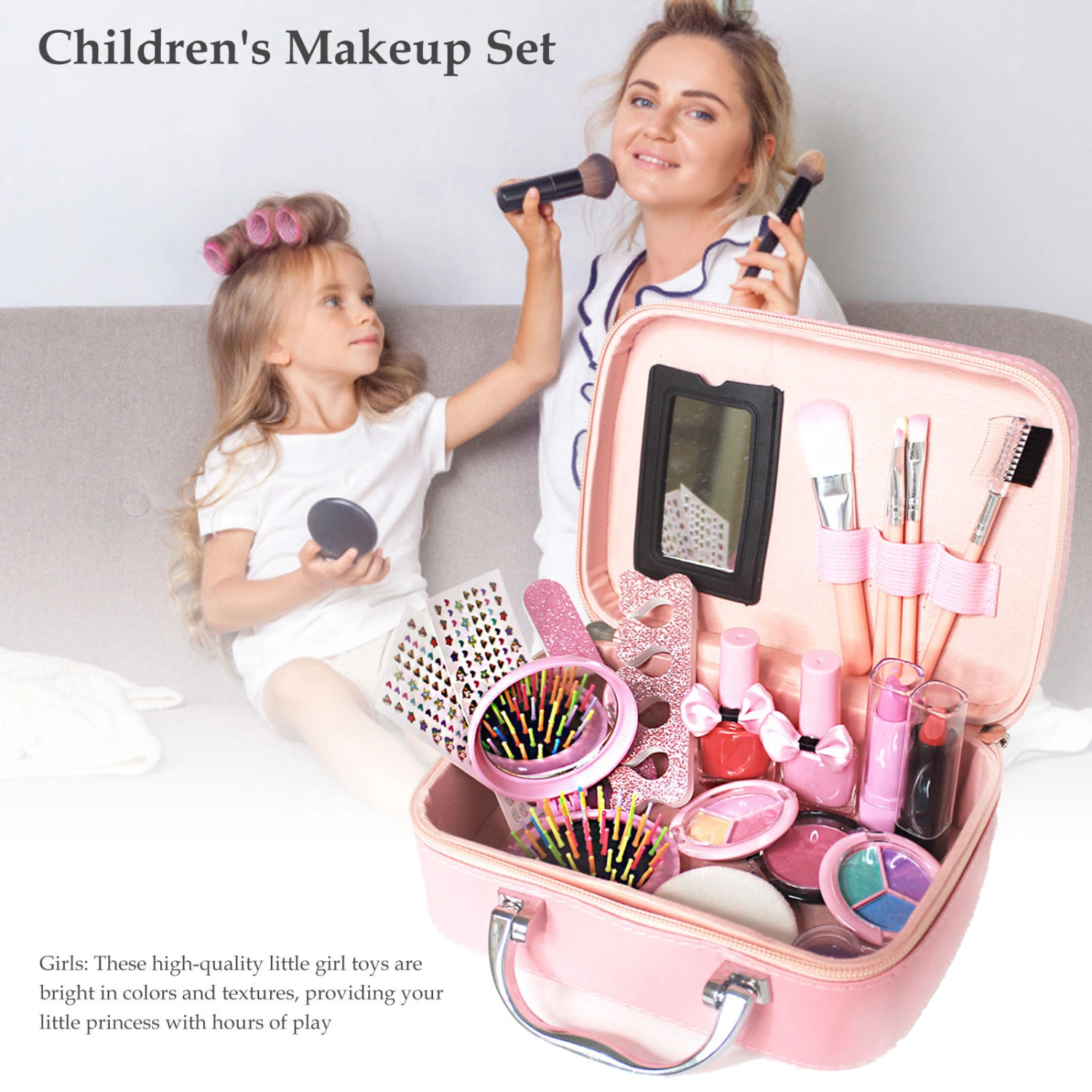 Pretend Play Cosmetics Set Beauty Makeup Kit Children Girls Birthday Gift Toy