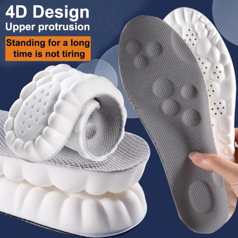 Latex Sport Insoles Soft High Elasticity Shoe Pads Orthotic Breathable Deodorant Shock Absorption Cushion Arch Support Insole