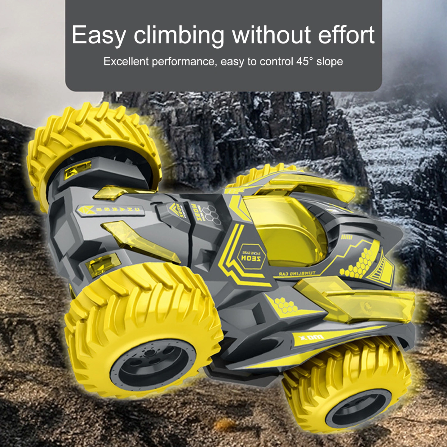 Off-Road Car Toy 360 Degree Rotation Anti-friction Strong Grip Pull Back Car Toy for Children