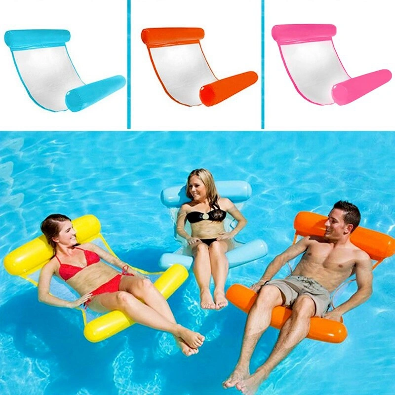 Inflatable Floating Water Hammock Float Pool Lounge Bed Swimming Chair Water Lounger Air Mattresses