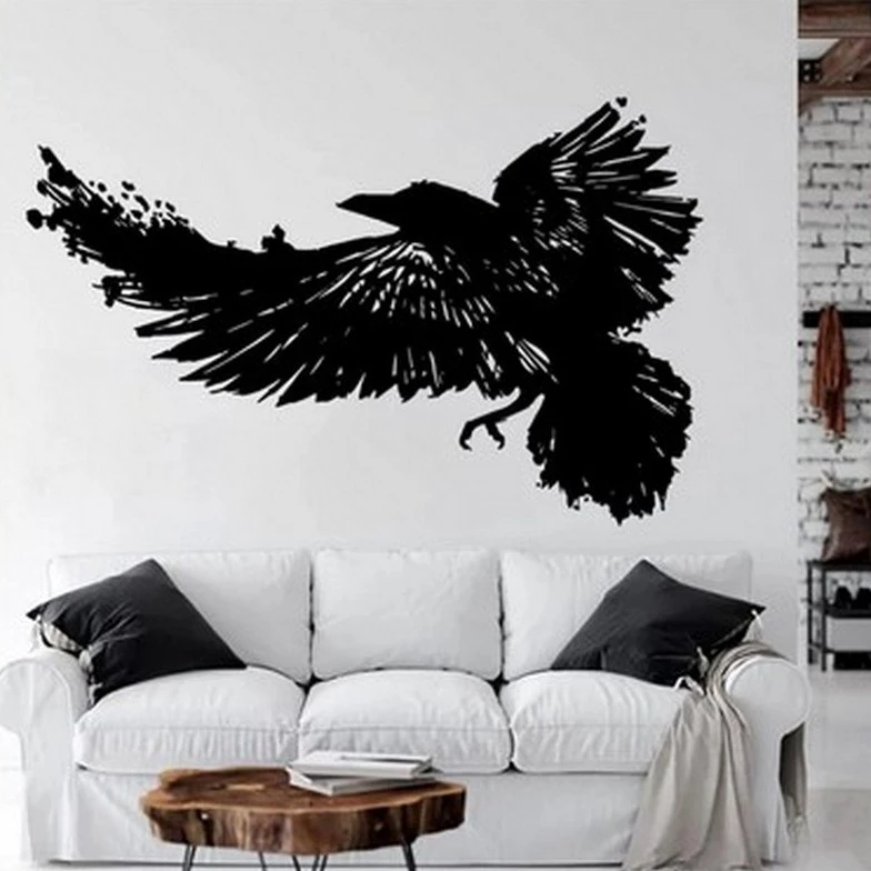 Eagle Wings Pattern Creative Carved Artistic Home Wall Stickers