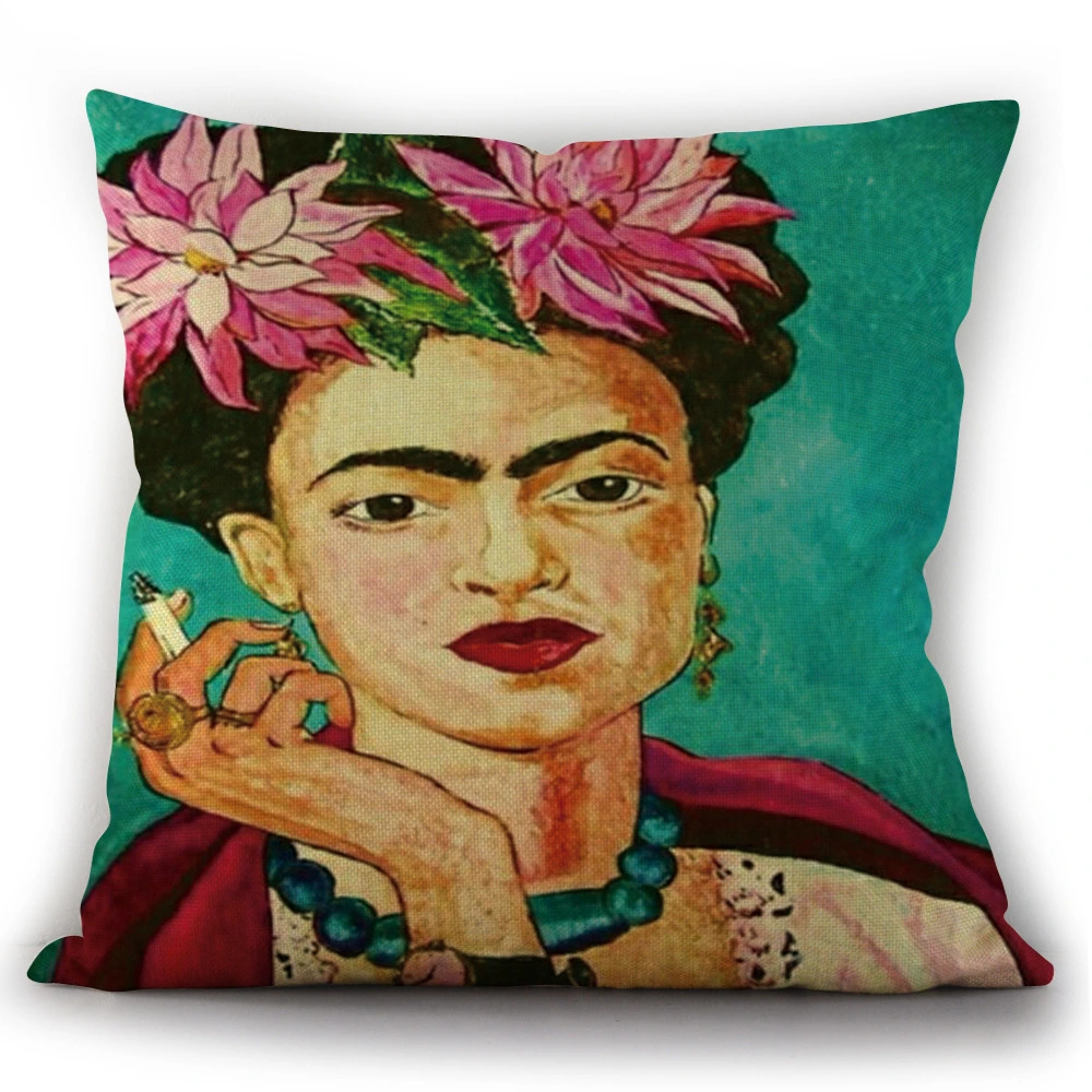 Self-portrait Oil Painting Linen Cushion Pillowcase