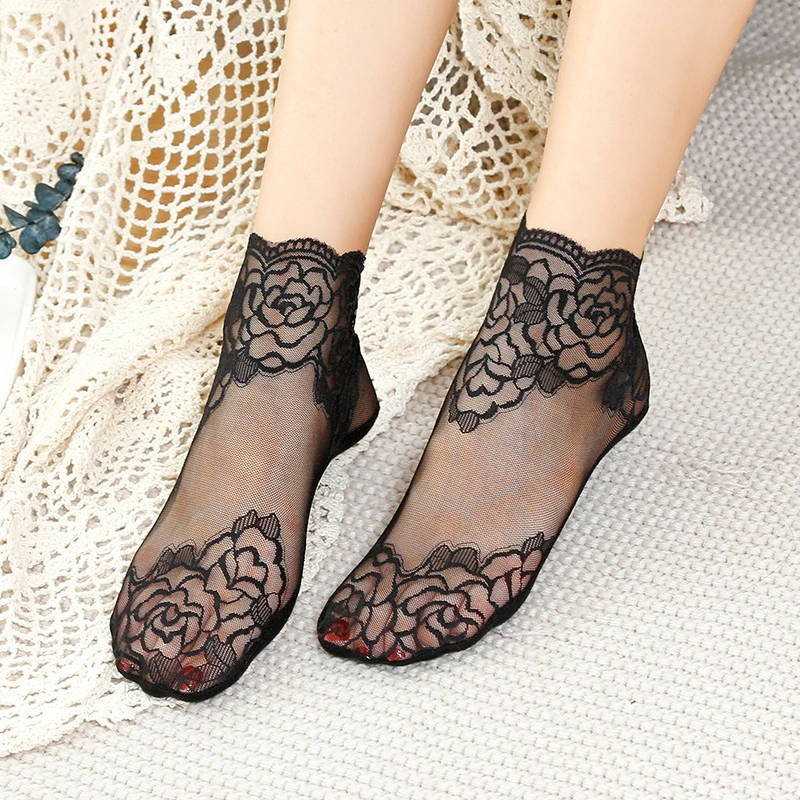 Mid Tube Cotton Bottom Lace Invisible Socks