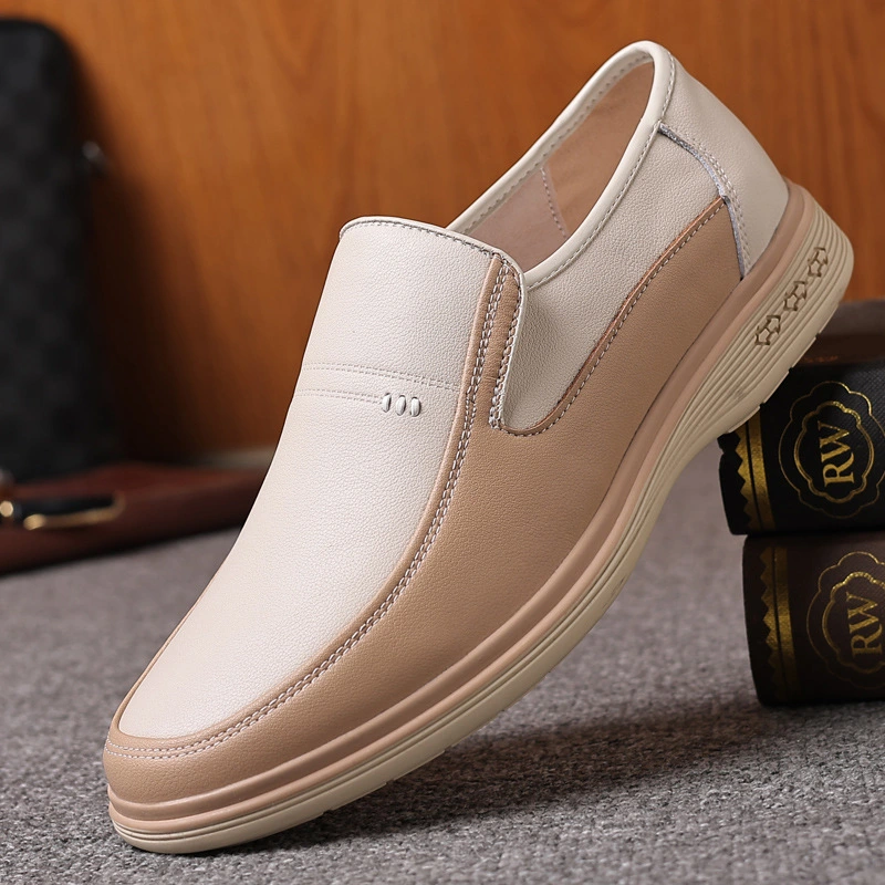 Soft Leather Soft Bottom Men Daily Casual Leather Shoes