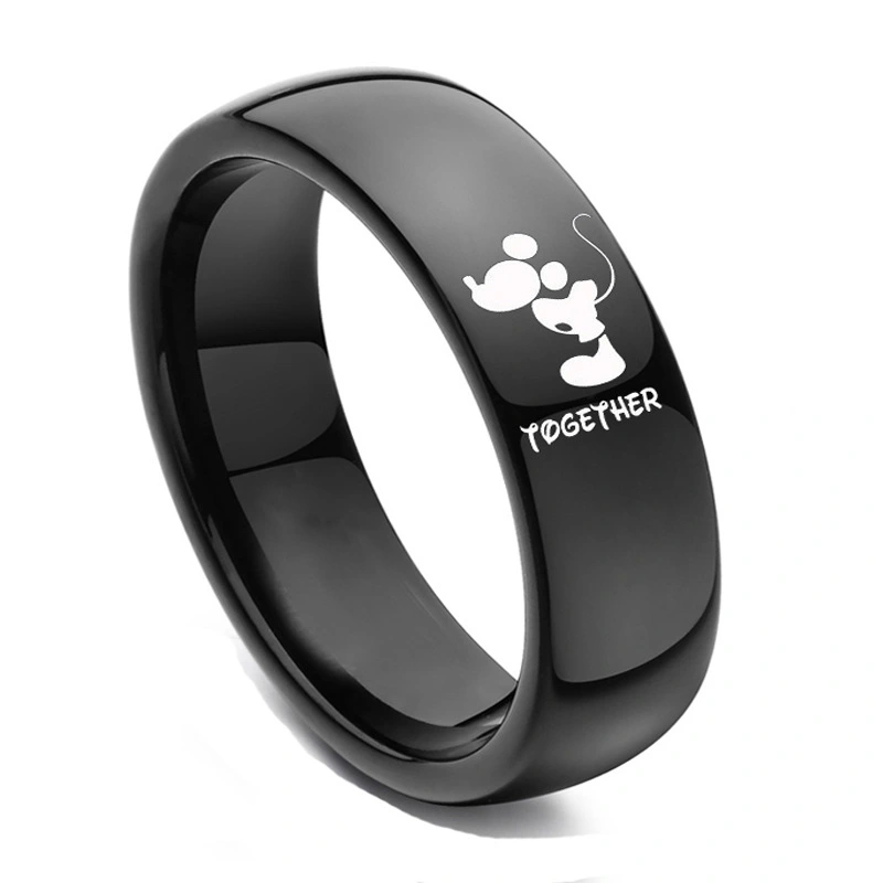 Creative Forever Together Titanium Steel Couple Ring
