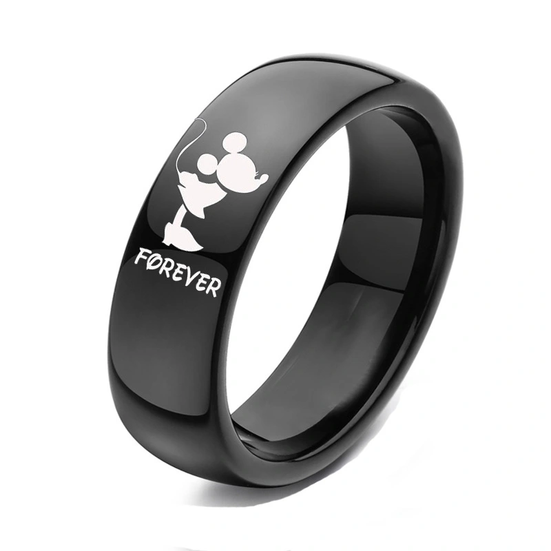 Creative Forever Together Titanium Steel Couple Ring