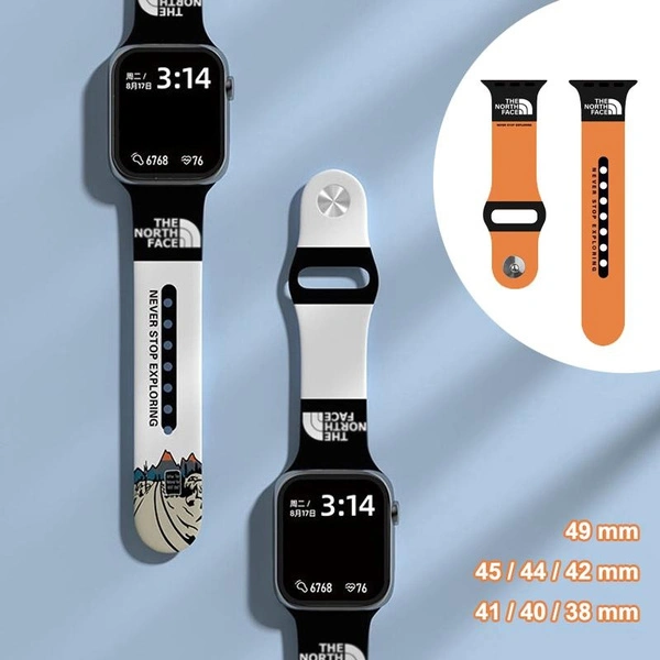 2023 NEW Silicone Watch Band for AppleWatch Strap 49mm 44mm 40mm 45mm 41mm 42mm 38mm Watchband Bracelet Correa IWatch Ultra Series 8 7 6 5 4 SE