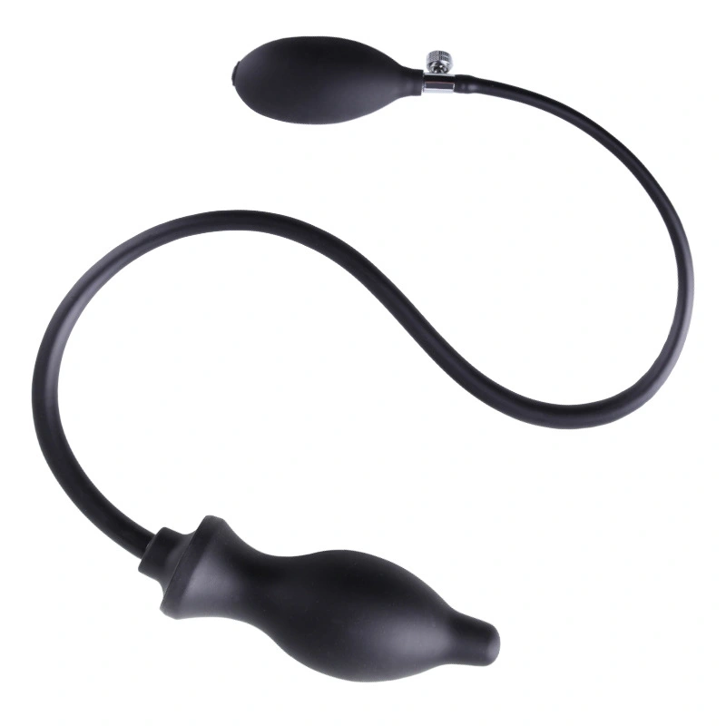 Silicone Inflatable  Plug Couples Tune Black