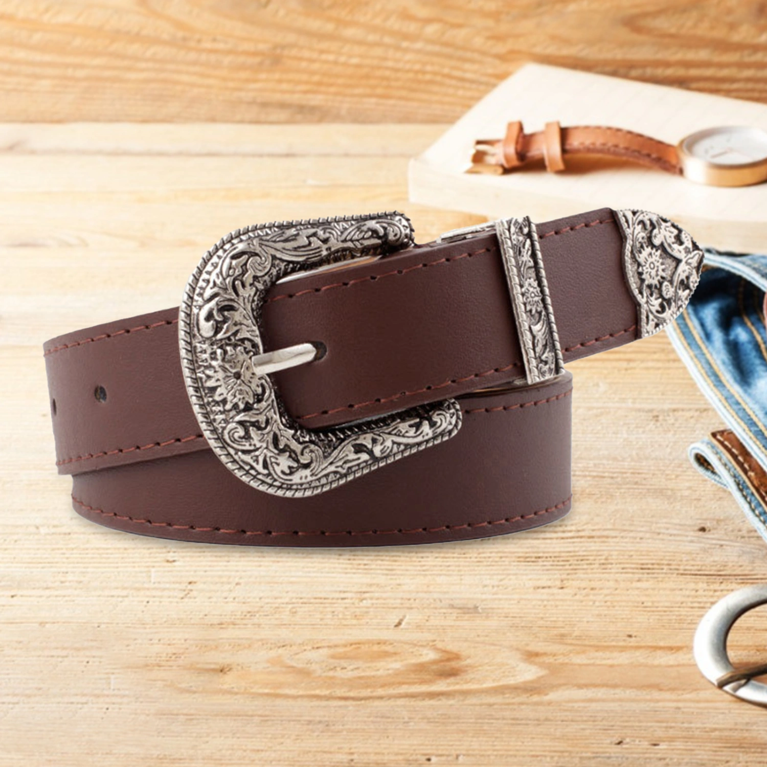 Waist Belt Fitted Simple Retro Portable Durable Decorative Wide Vintage Style Exquisite Waist Strap for Daily Wear