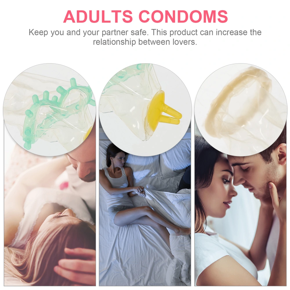 6pcs Colorful Flower Condoms Safe Penis Sleeve Adult Sex Life Supplies Ultra-Thin Health Products (Small Flower)