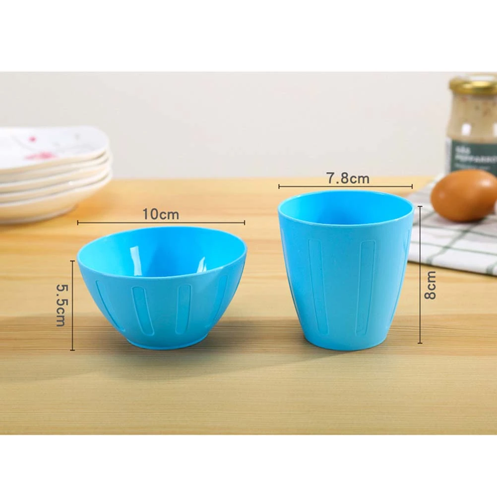 12 Pcs Plastic Bowls Colorful Reusable Salad Bowls Facial Mask Seasoning Bowls Home Household Bowls (Random Color)